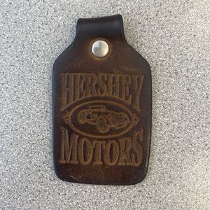 Rare Vintage Hershey Motors Leather Key Chain